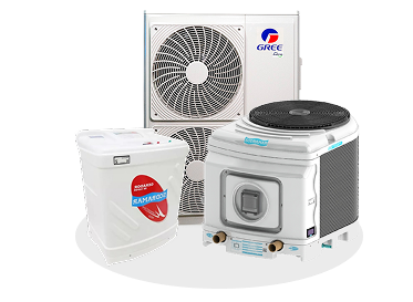 Sauna, Ar condicionado e Aquecedor de piscina 